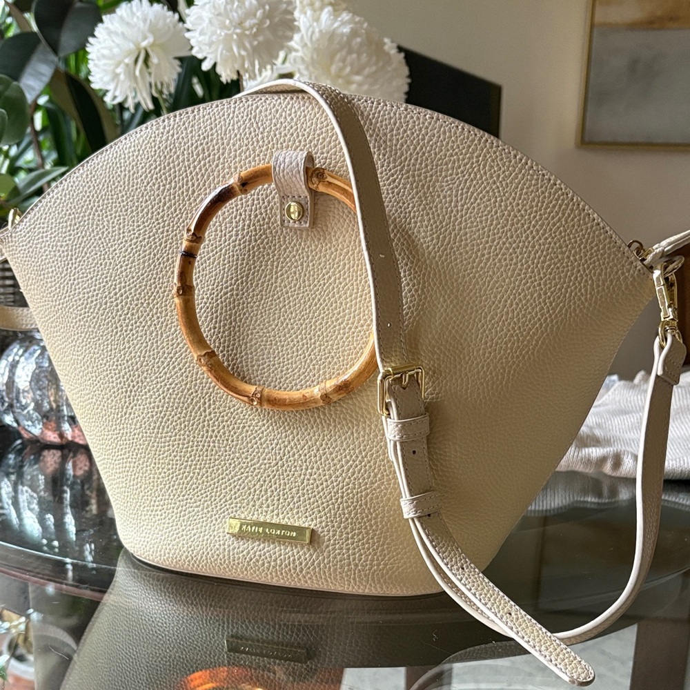 Katie Logston Handbag with Bamboo Handles